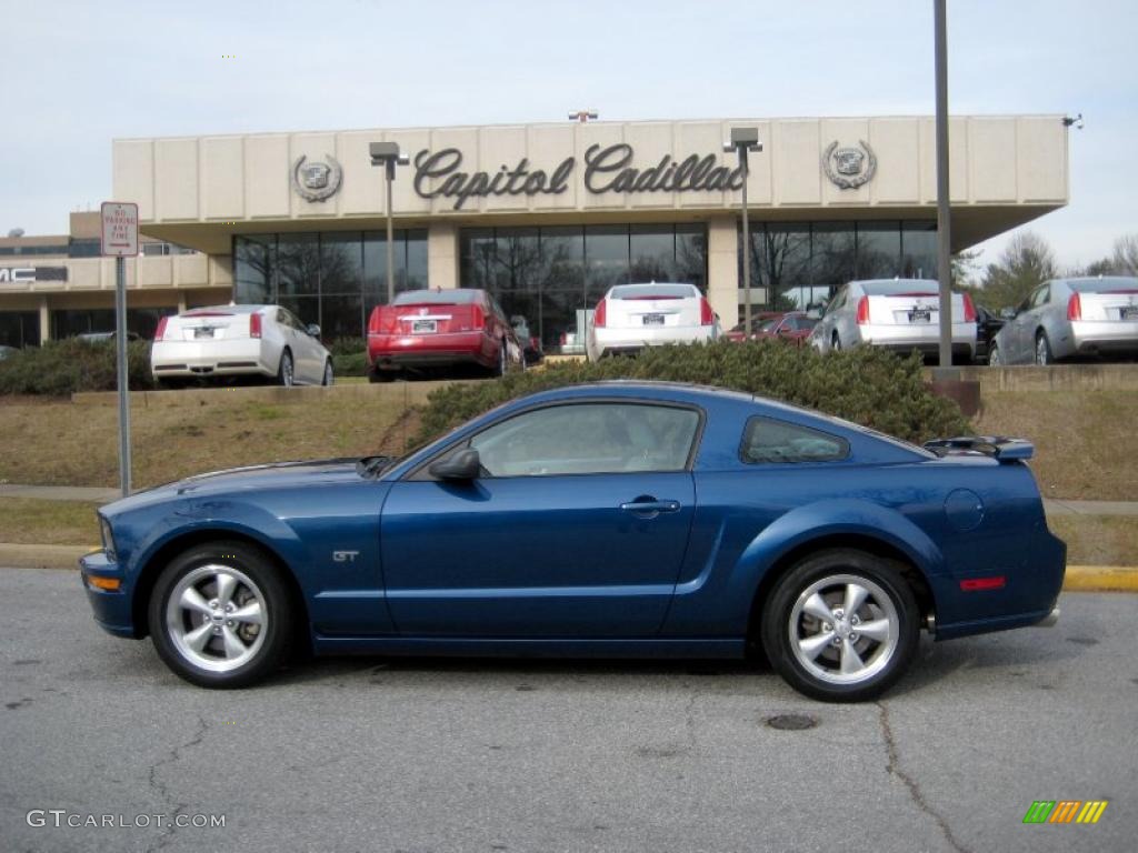 2008 Mustang GT Deluxe Coupe - Vista Blue Metallic / Light Graphite photo #1
