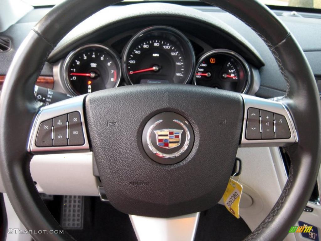 2008 Cadillac CTS Sedan Light Titanium/Ebony Steering Wheel Photo #41452939