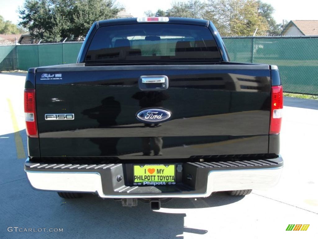 2007 F150 Lariat SuperCrew - Black / Black photo #4