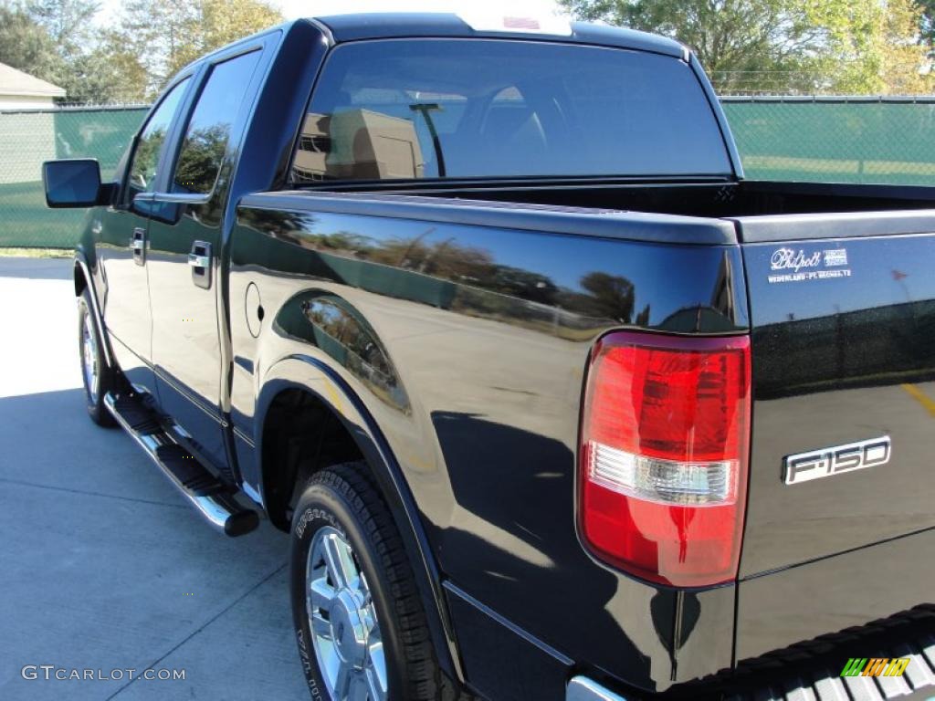 2007 F150 Lariat SuperCrew - Black / Black photo #5