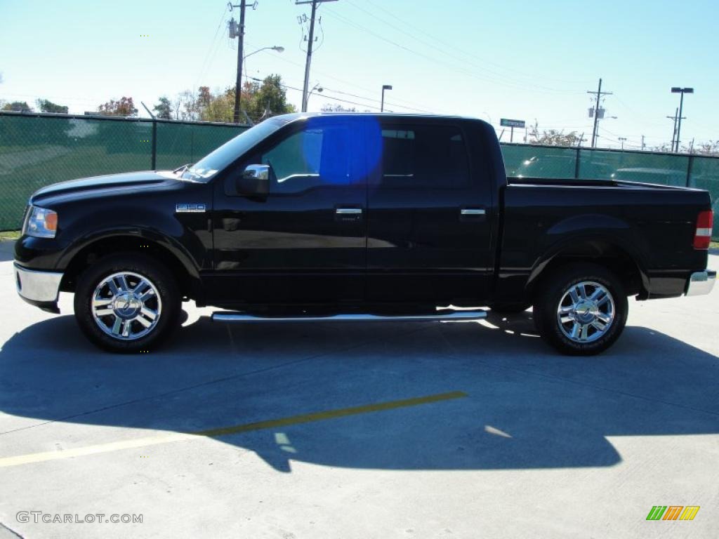2007 F150 Lariat SuperCrew - Black / Black photo #6