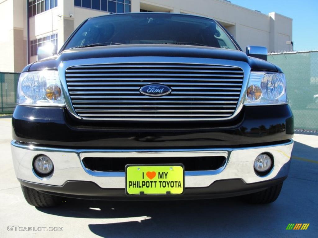2007 F150 Lariat SuperCrew - Black / Black photo #9