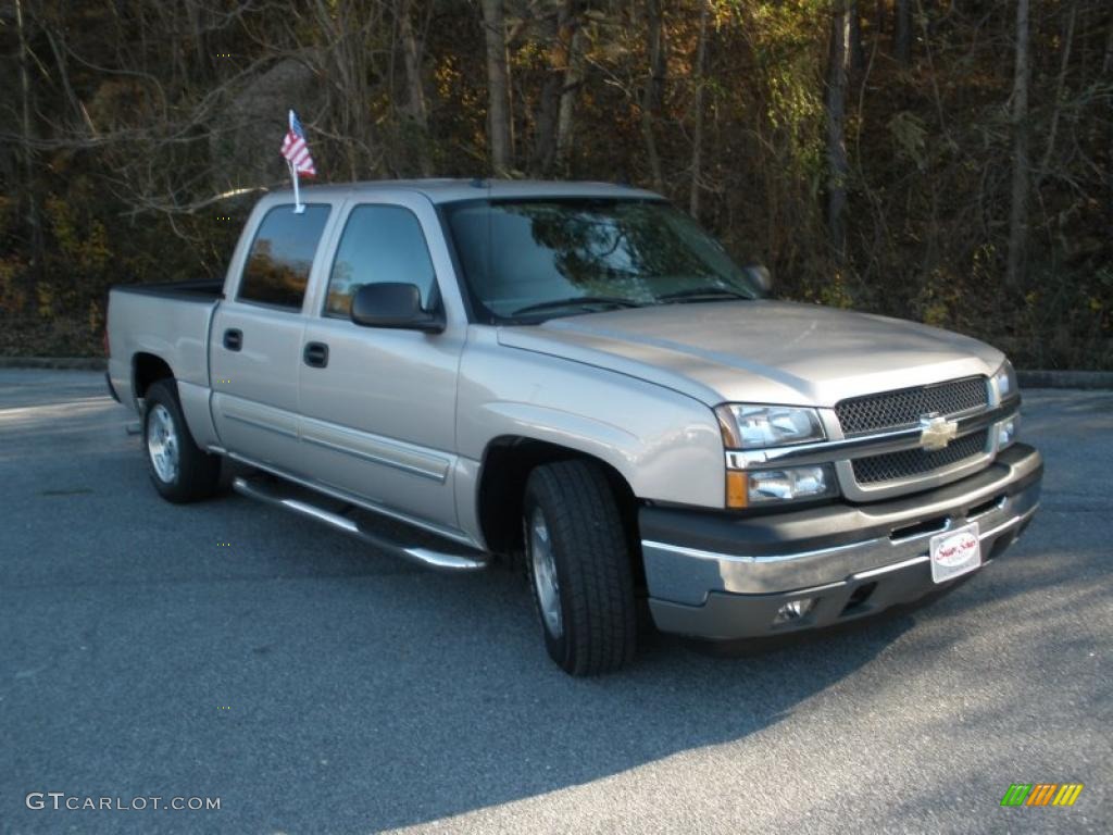 2005 Silverado 1500 LS Crew Cab - Silver Birch Metallic / Medium Gray photo #1