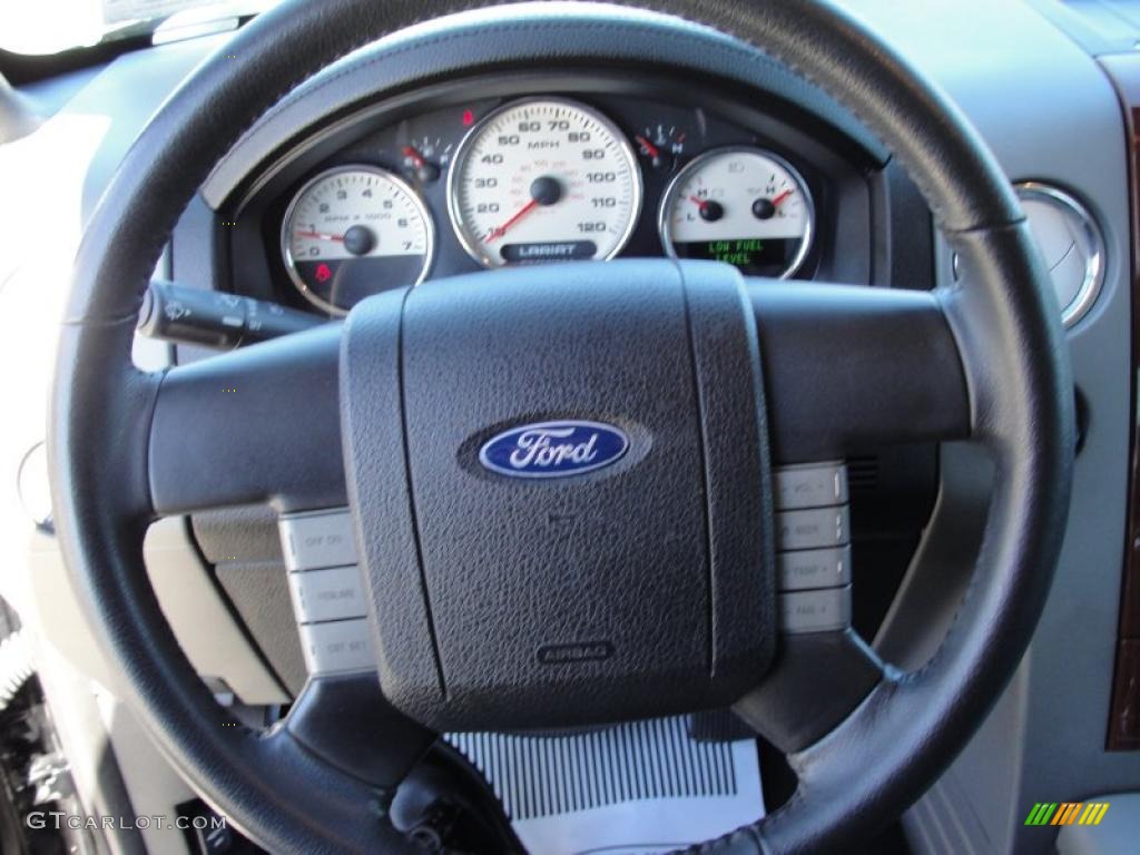 2007 F150 Lariat SuperCrew - Black / Black photo #43