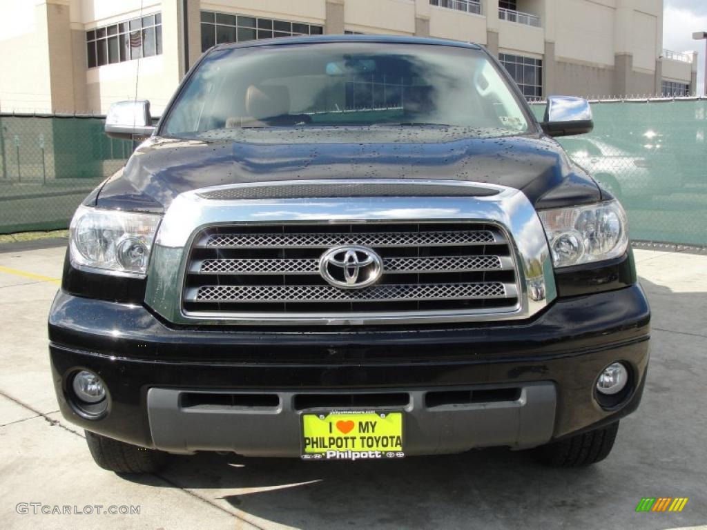 2007 Tundra Limited CrewMax 4x4 - Black / Red Rock photo #8