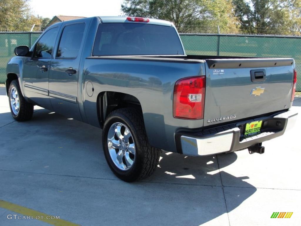 2009 Silverado 1500 LT Crew Cab - Blue Granite Metallic / Ebony photo #5