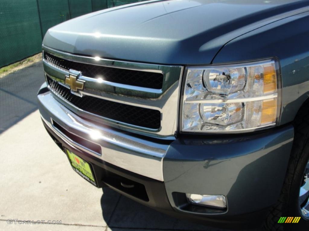 2009 Silverado 1500 LT Crew Cab - Blue Granite Metallic / Ebony photo #12