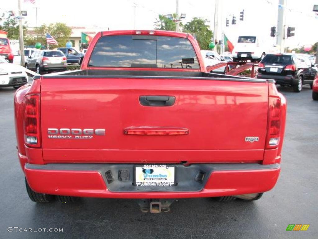 2003 Ram 3500 Laramie Quad Cab Dually - Flame Red / Dark Slate Gray photo #11