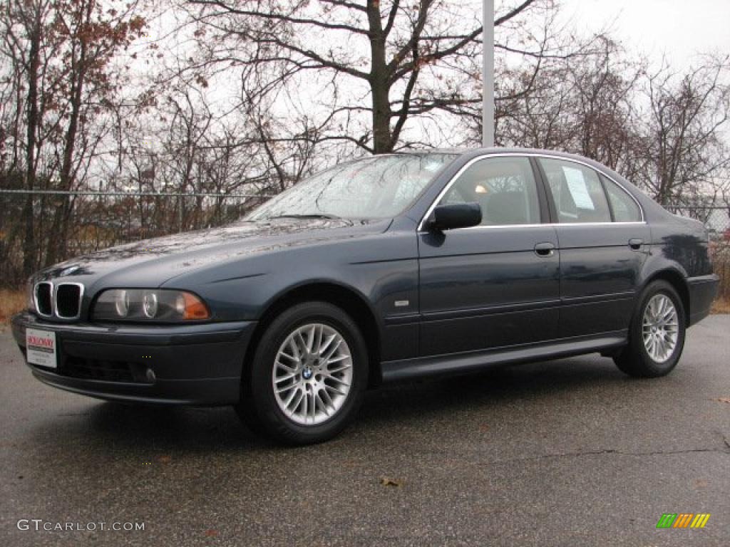 2003 5 Series 530i Sedan - Orient Blue Metallic / Grey photo #1