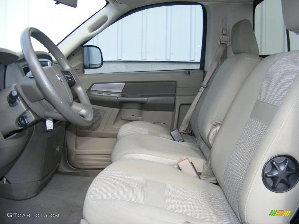Khaki Beige Interior 2007 Dodge Ram 1500 SLT Regular Cab 4x4 Photo #41458023