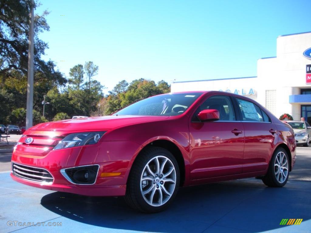 2011 Fusion SE - Red Candy Metallic / Charcoal Black photo #1