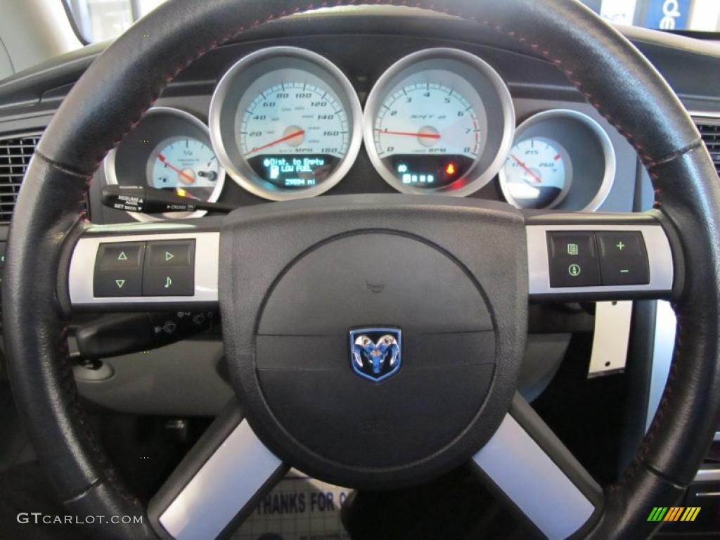 2007 Dodge Charger SRT-8 Dark Slate Gray/Light Slate Gray Steering Wheel Photo #41464998