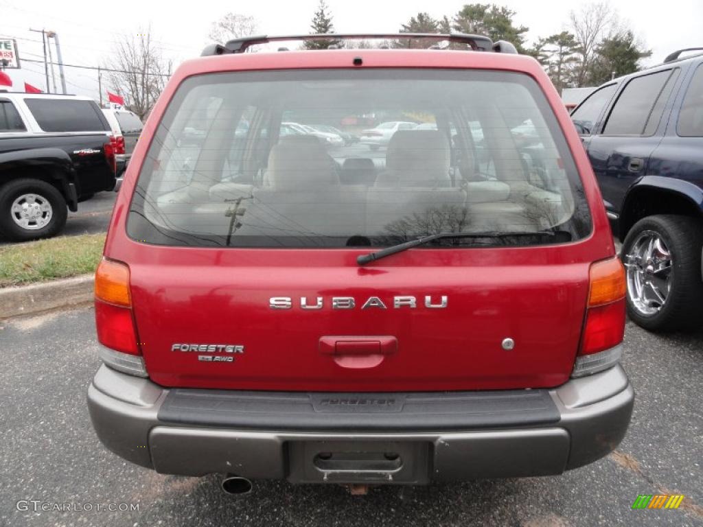 2000 Forester 2.5 S - Canyon Red Pearl / Beige photo #5