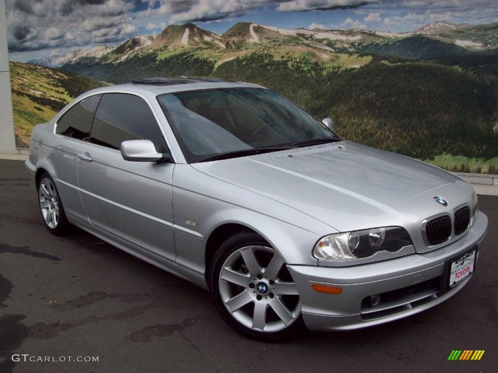 Titanium Silver Metallic 2002 BMW 3 Series 325i Coupe Exterior Photo #41467696