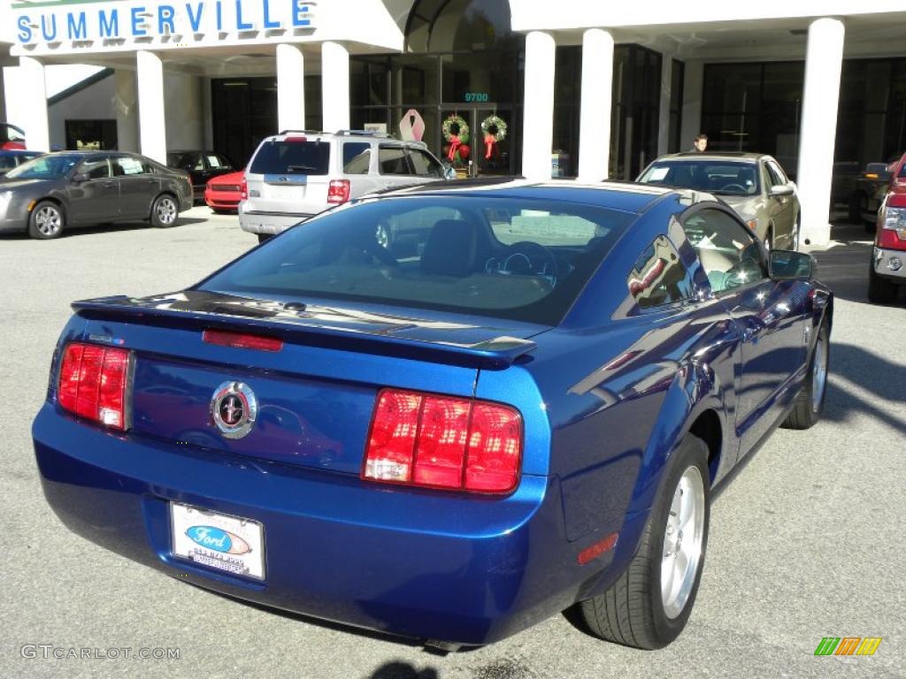 2009 Mustang V6 Premium Coupe - Vista Blue Metallic / Dark Charcoal photo #10