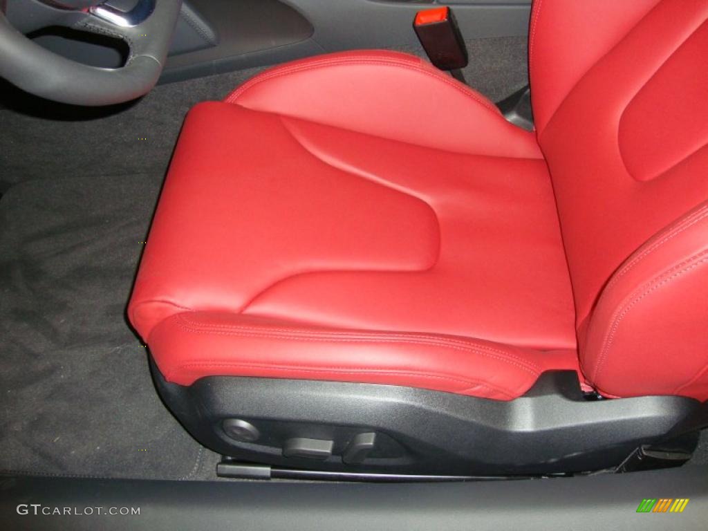 Red Nappa Leather Interior 2011 Audi R8 Spyder 5.2 FSI quattro Photo #41470723