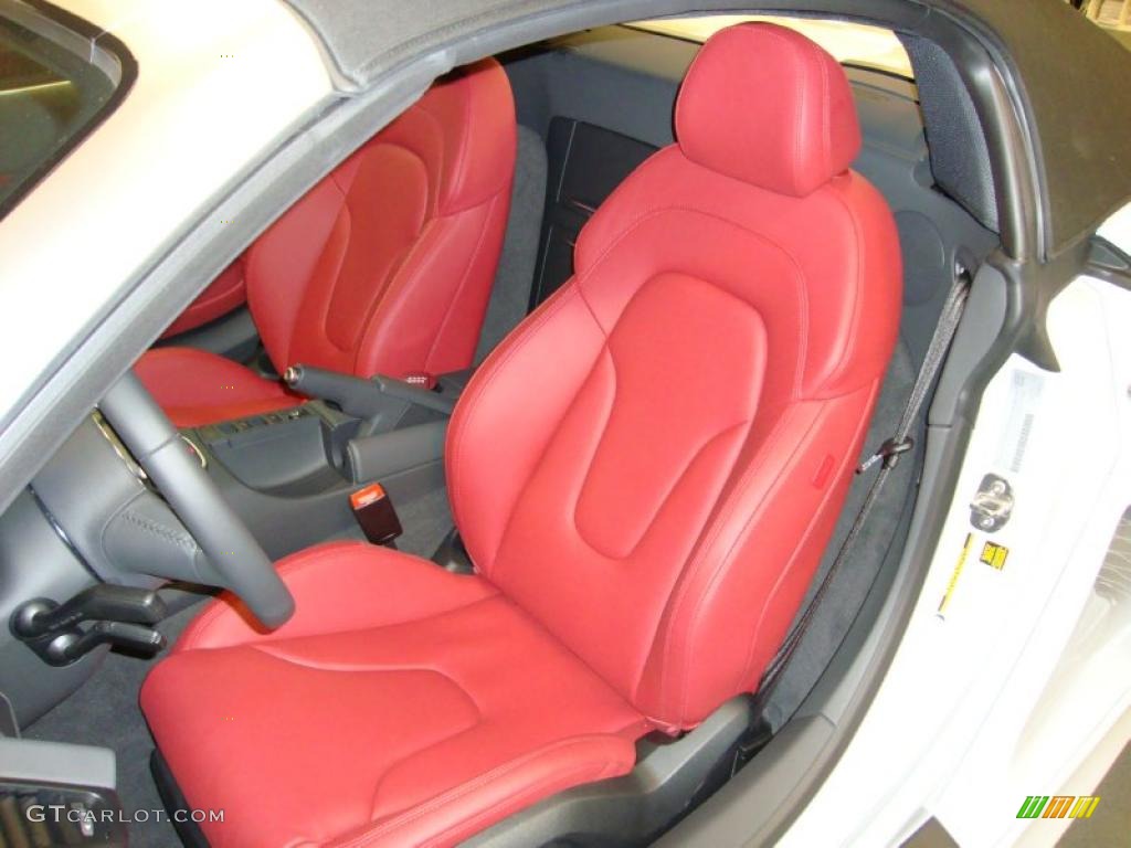 Red Nappa Leather Interior 2011 Audi R8 Spyder 5.2 FSI quattro Photo #41470735