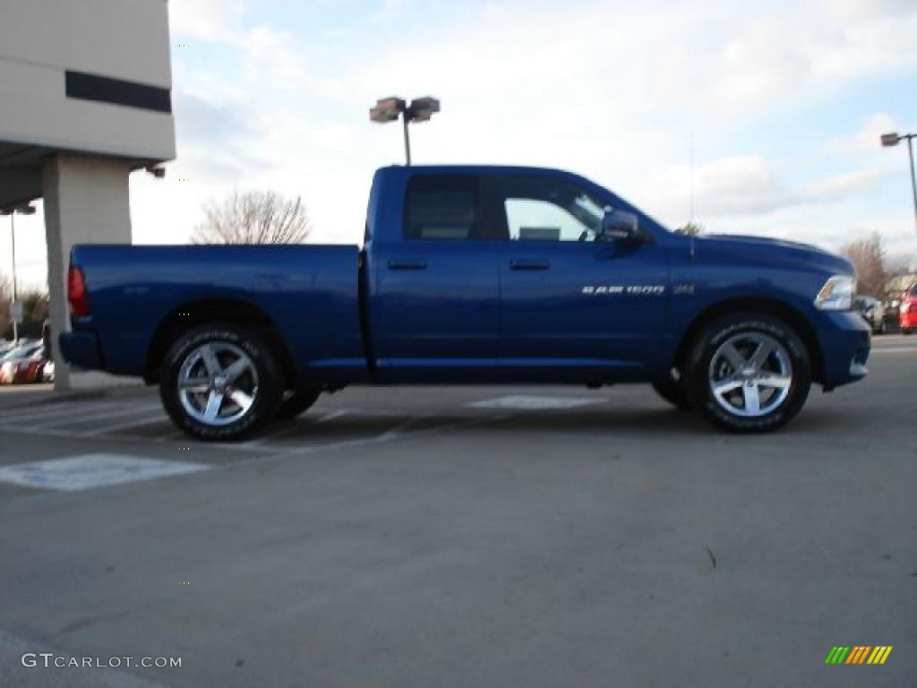 2011 Ram 1500 Sport Quad Cab - Deep Water Blue Pearl / Dark Slate Gray photo #2