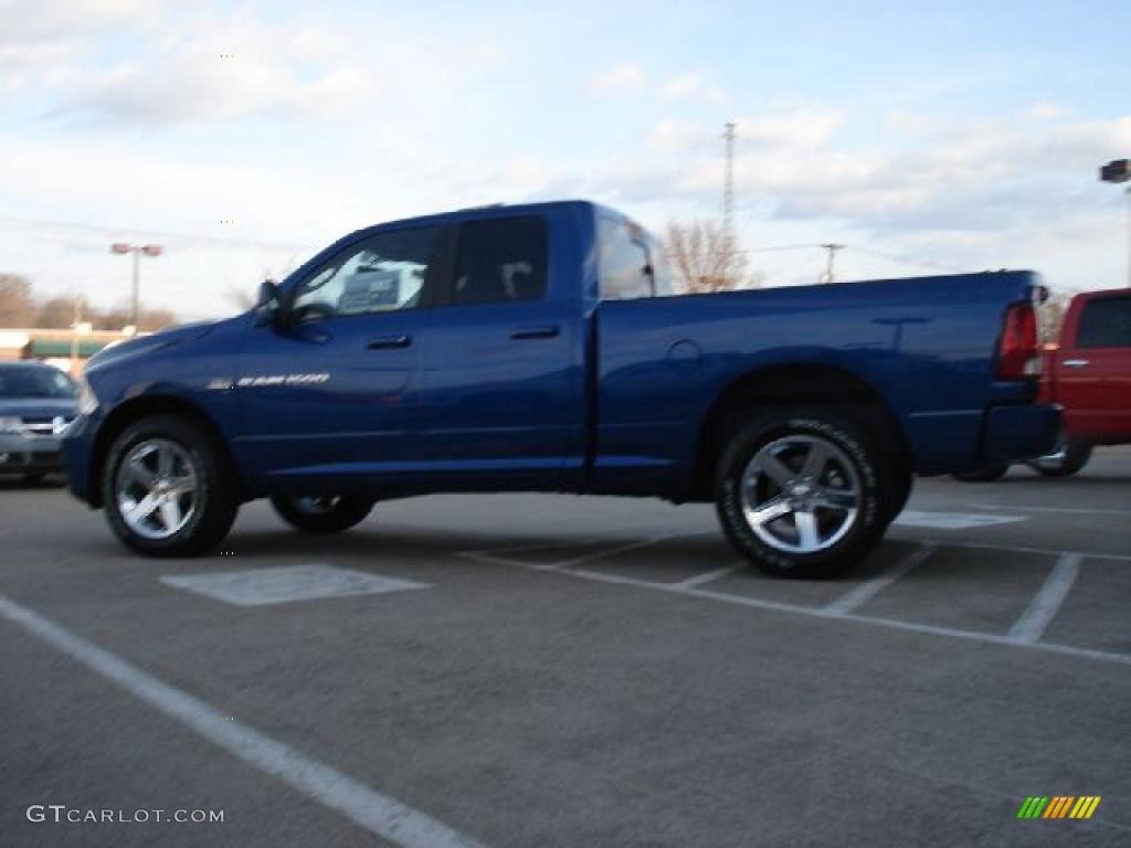 2011 Ram 1500 Sport Quad Cab - Deep Water Blue Pearl / Dark Slate Gray photo #4