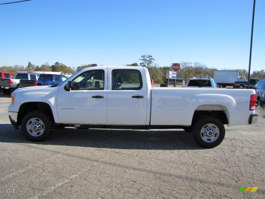 Summit White 2011 GMC Sierra 2500HD Work Truck Crew Cab Exterior Photo #41471391