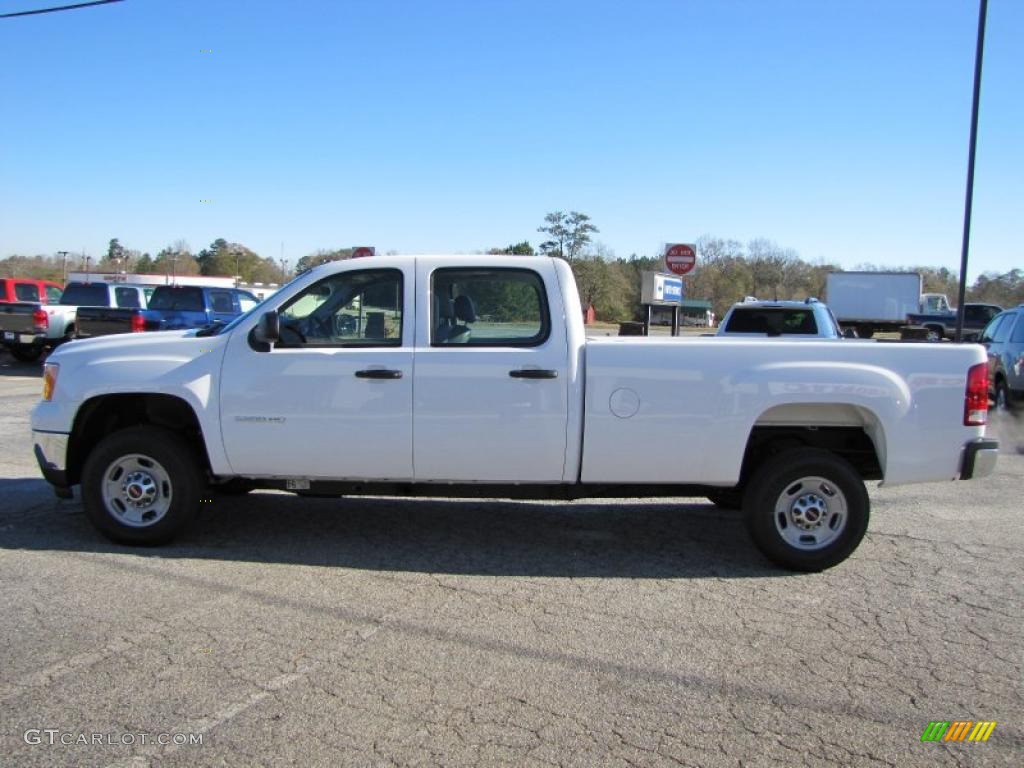 2011 Sierra 2500HD Work Truck Crew Cab - Summit White / Dark Titanium photo #4