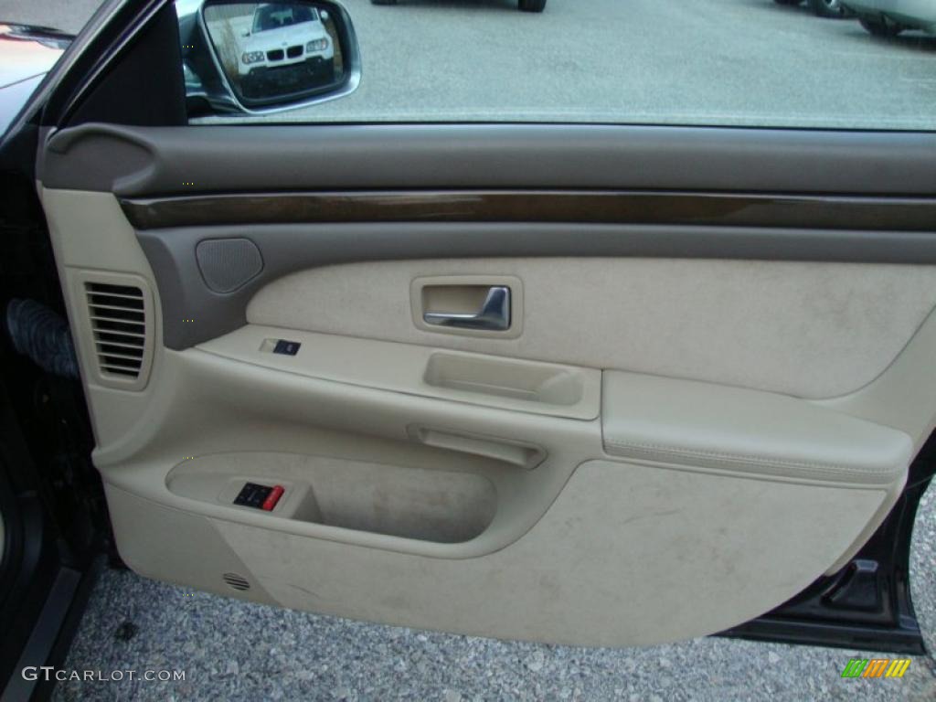 2002 Audi S8 4.2 quattro Ecru Door Panel Photo #41471515