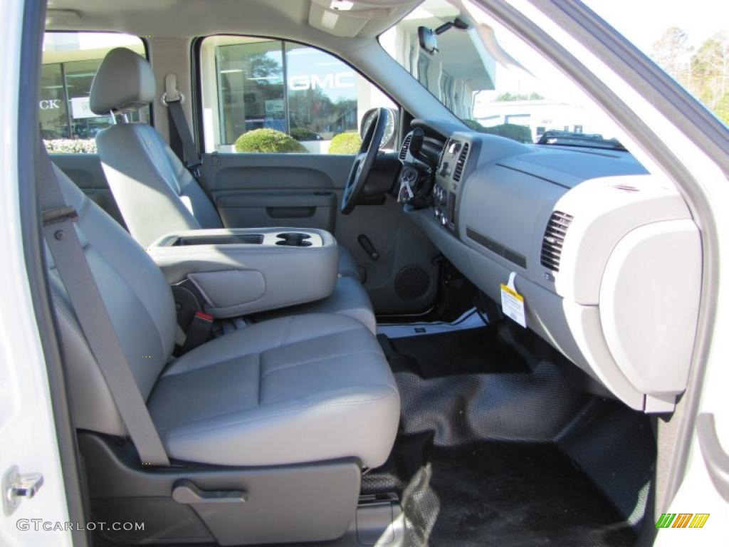 Dark Titanium Interior 2011 GMC Sierra 2500HD Work Truck Crew Cab Photo #41471555