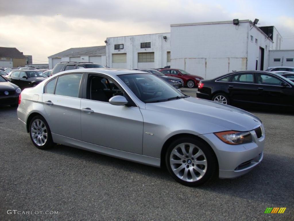 2006 3 Series 330xi Sedan - Titanium Silver Metallic / Black photo #6