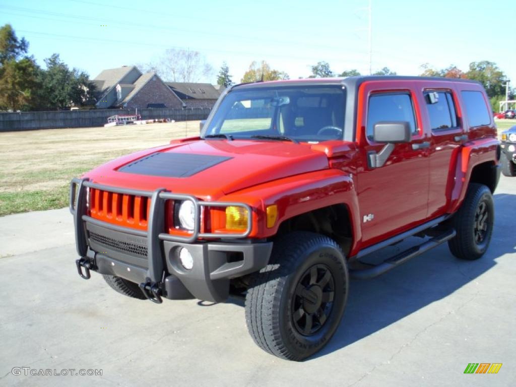 Victory Red 2007 Hummer H3 Standard H3 Model Exterior Photo #41473395