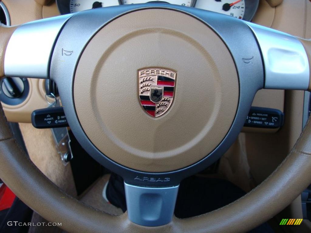 2005 Porsche Boxster S Sand Beige Steering Wheel Photo #41474155