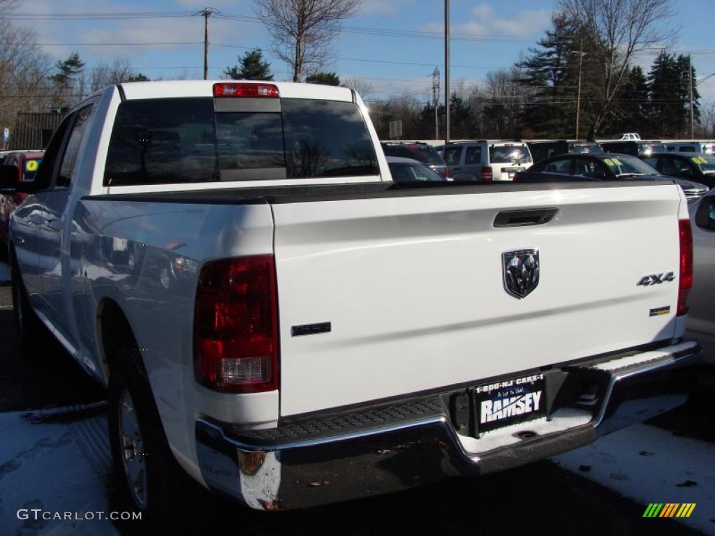 2010 Ram 1500 SLT Quad Cab 4x4 - Stone White / Dark Slate/Medium Graystone photo #6