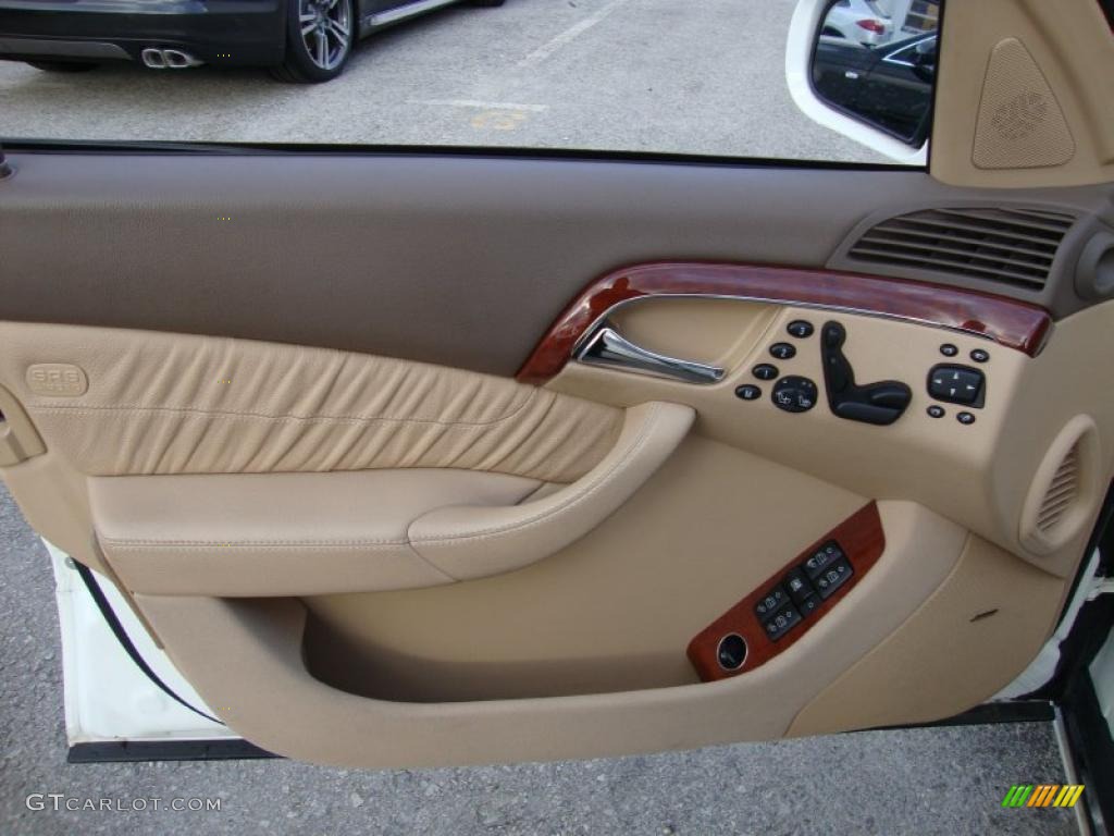 2003 S 430 4Matic Sedan - Alabaster White / Java photo #14