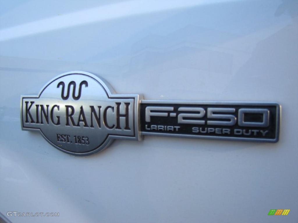 2004 F250 Super Duty King Ranch Crew Cab 4x4 - Oxford White / Castano Leather photo #15