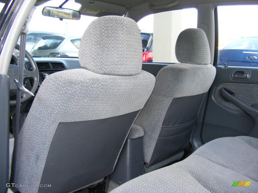 2000 Civic LX Sedan - Flamenco Black Pearl / Gray photo #21