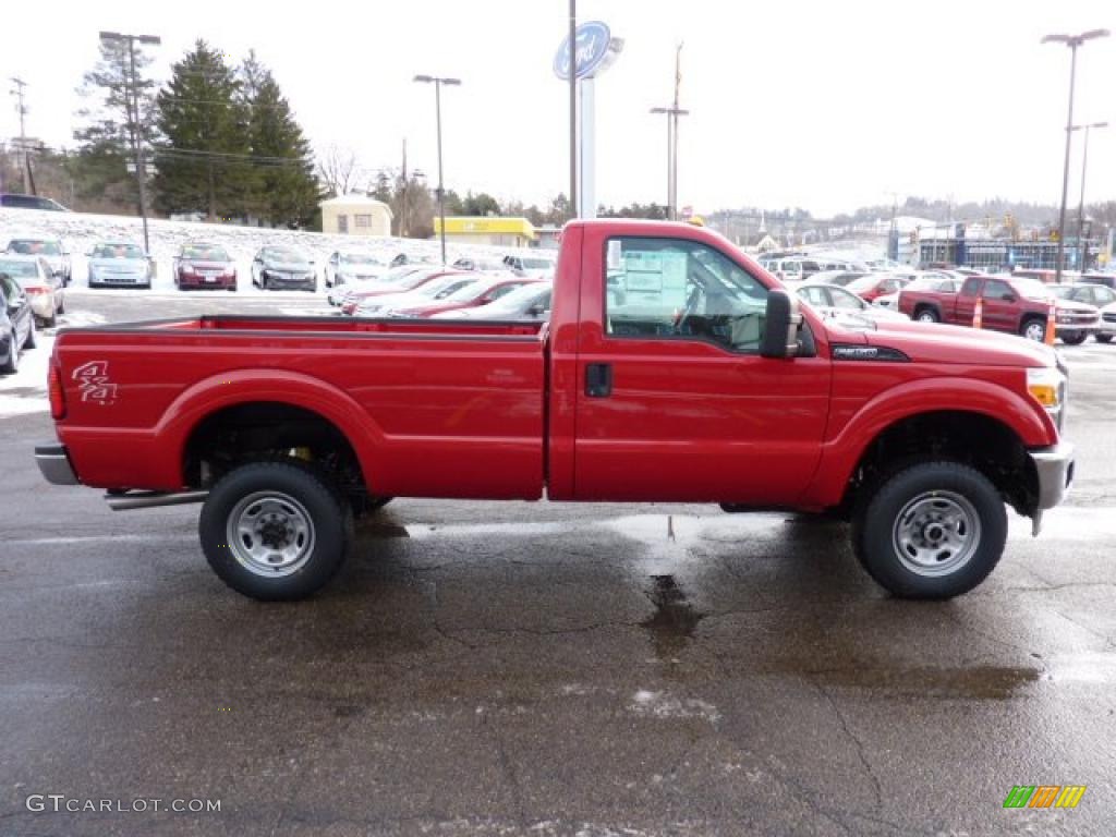 Vermillion Red 2011 Ford F350 Super Duty XL Regular Cab 4x4 Exterior Photo #41478295