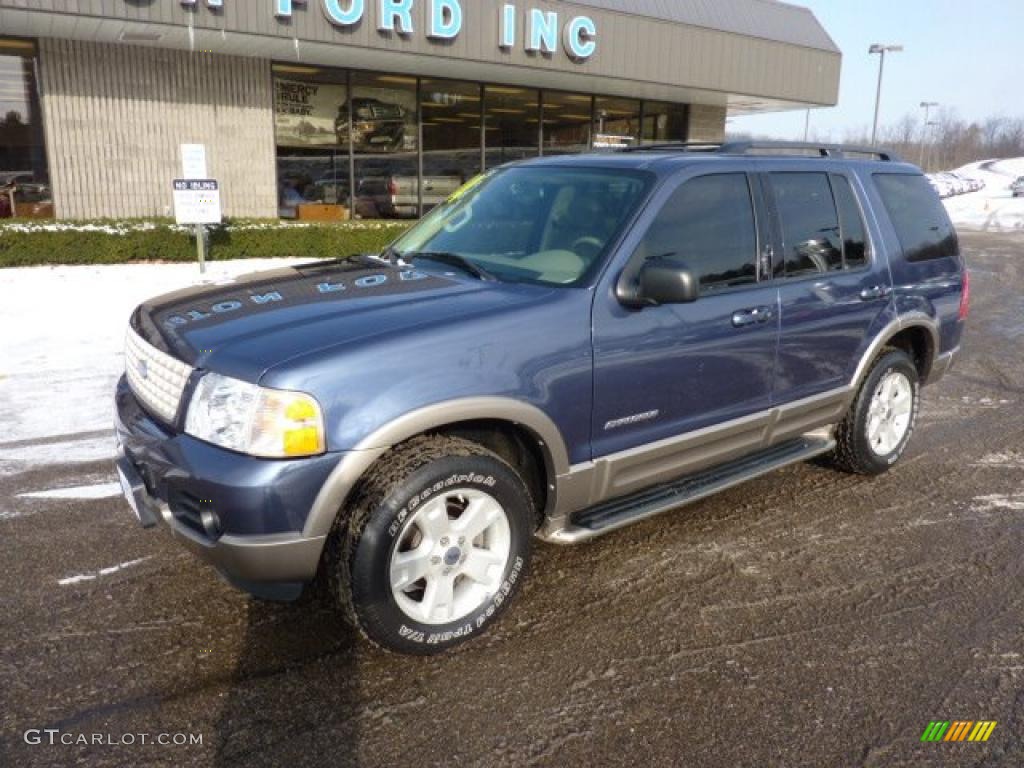 Medium Wedgewood Blue Metallic 2004 Ford Explorer Eddie Bauer 4x4 Exterior Photo #41479015