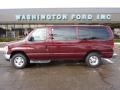 Royal Red Metallic 2010 Ford E Series Van E150 XLT Passenger