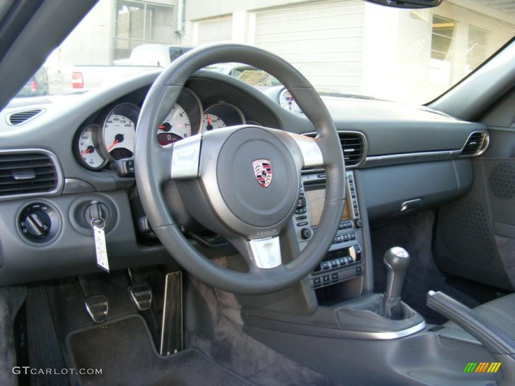 2008 911 Carrera S Coupe - Midnight Blue Metallic / Stone Grey photo #14