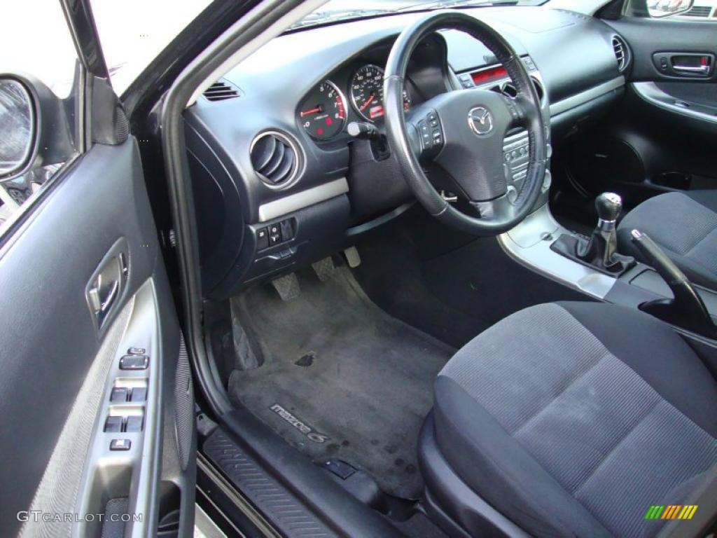 Black Interior 2005 Mazda MAZDA6 s Sport Hatchback Photo #41479967