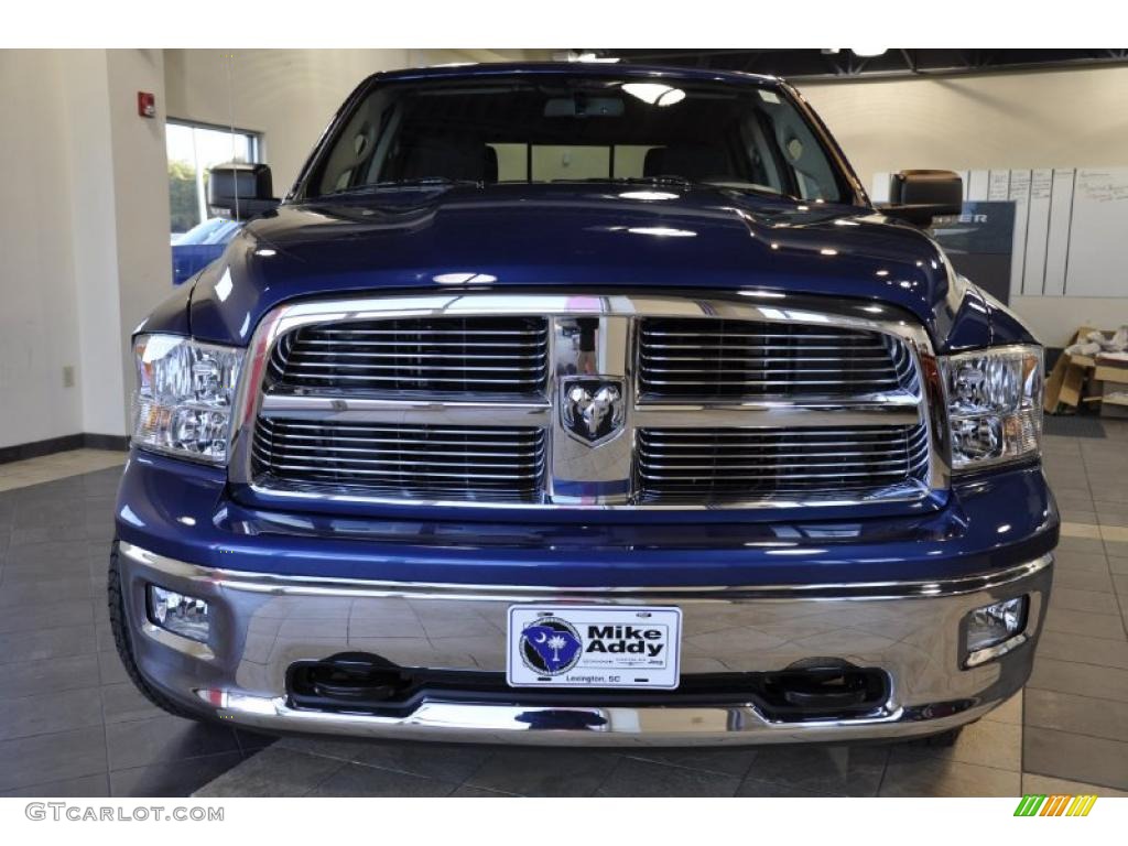 2011 Ram 1500 Big Horn Crew Cab - Deep Water Blue Pearl / Dark Slate Gray/Medium Graystone photo #3