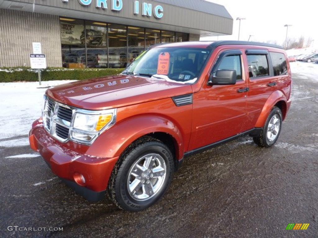 2008 Nitro SXT 4x4 - Sunburst Orange Pearl / Dark Slate Gray/Light Slate Gray photo #8