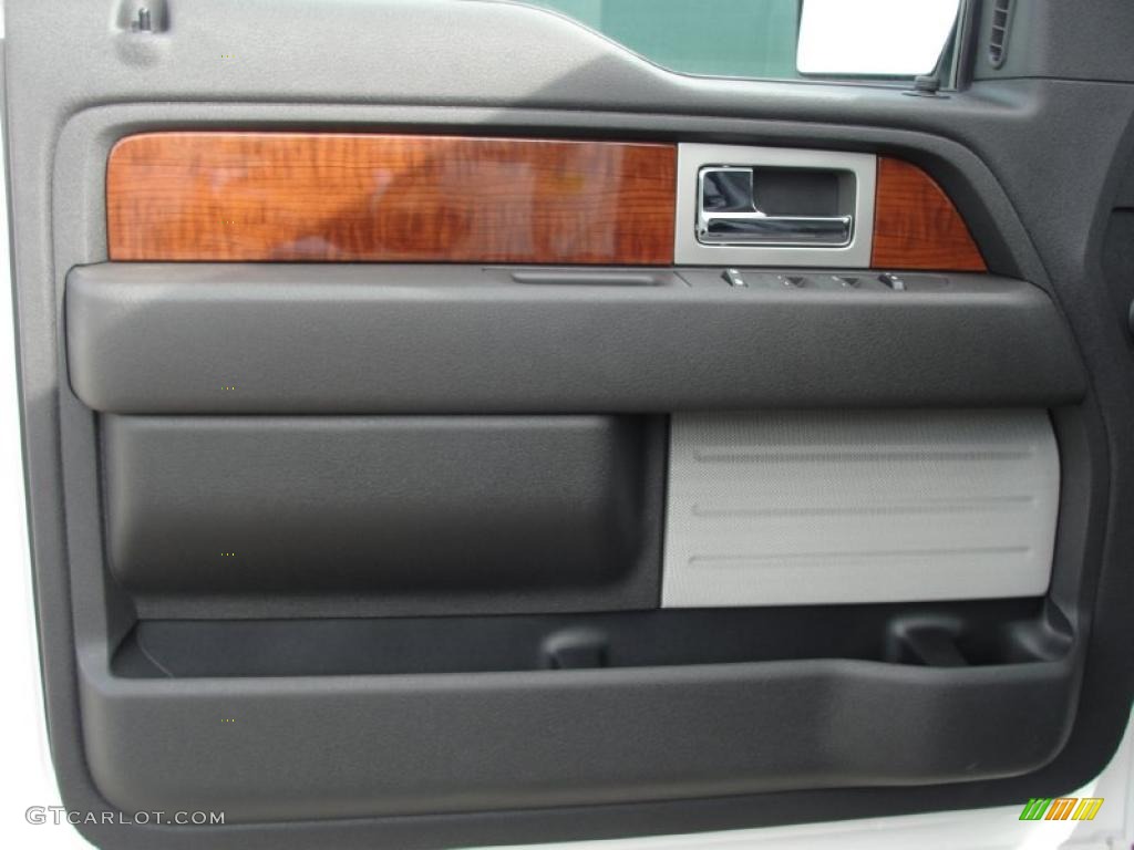 2010 Ford F150 Lariat SuperCrew Black Door Panel Photo #41482715