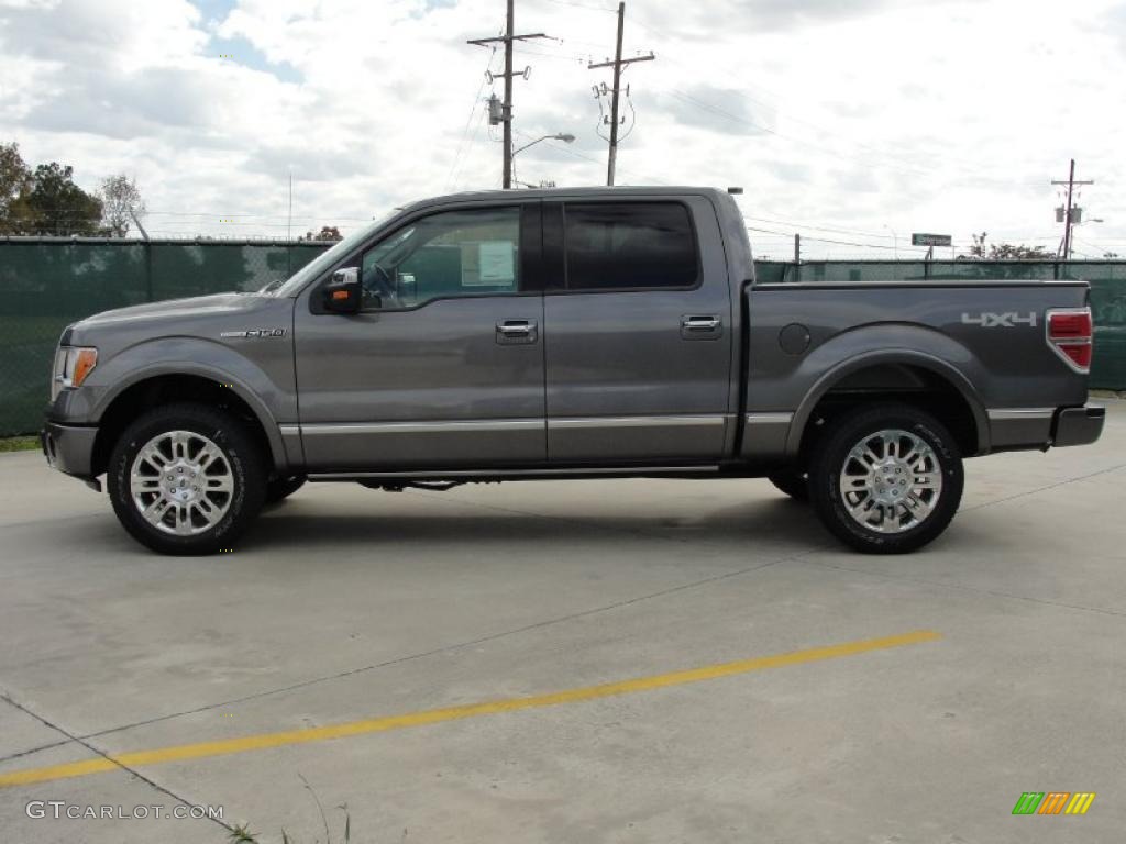 2010 F150 Platinum SuperCrew 4x4 - Sterling Grey Metallic / Medium Stone Leather/Sienna Brown photo #6