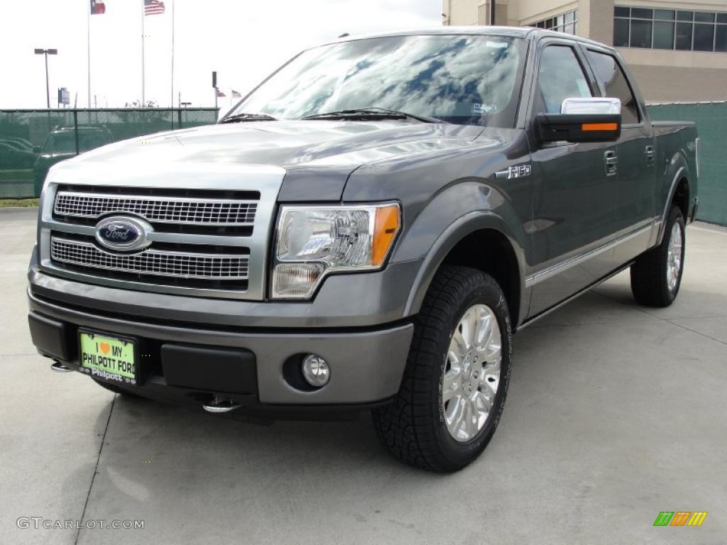 2010 F150 Platinum SuperCrew 4x4 - Sterling Grey Metallic / Medium Stone Leather/Sienna Brown photo #7