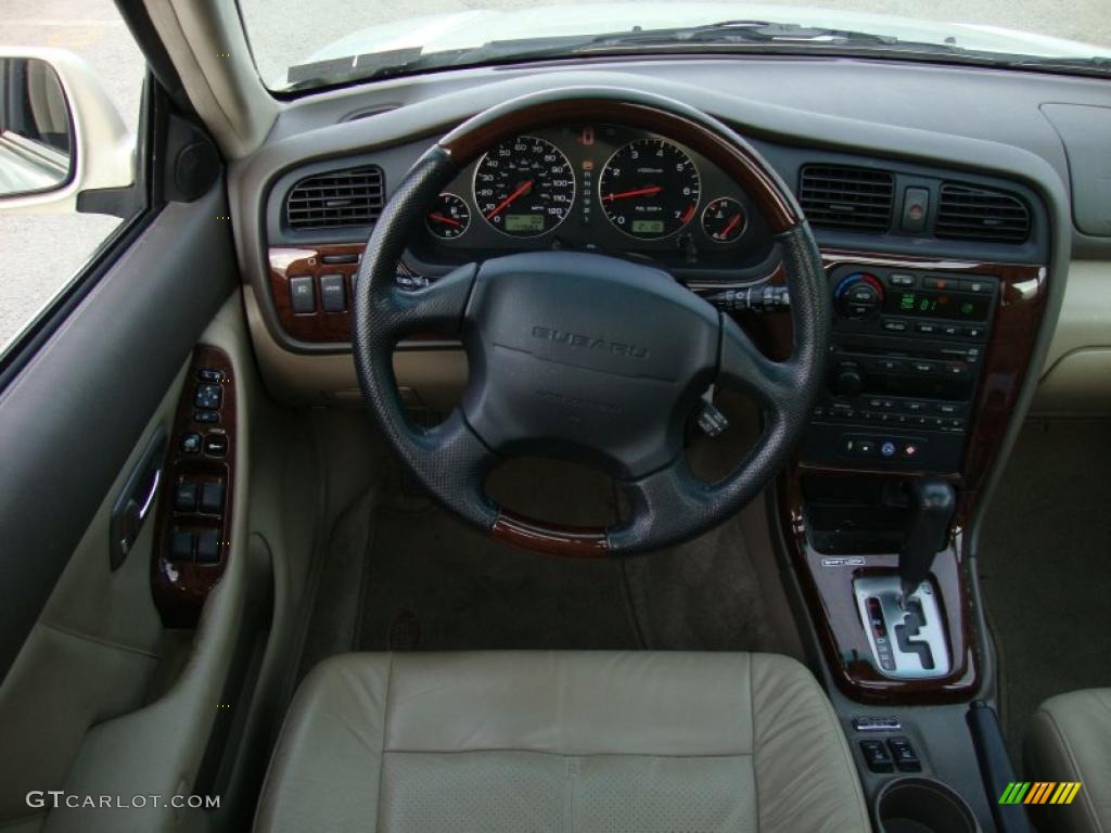 2003 Subaru Outback L.L. Bean Edition Wagon Beige Steering Wheel Photo #41483647