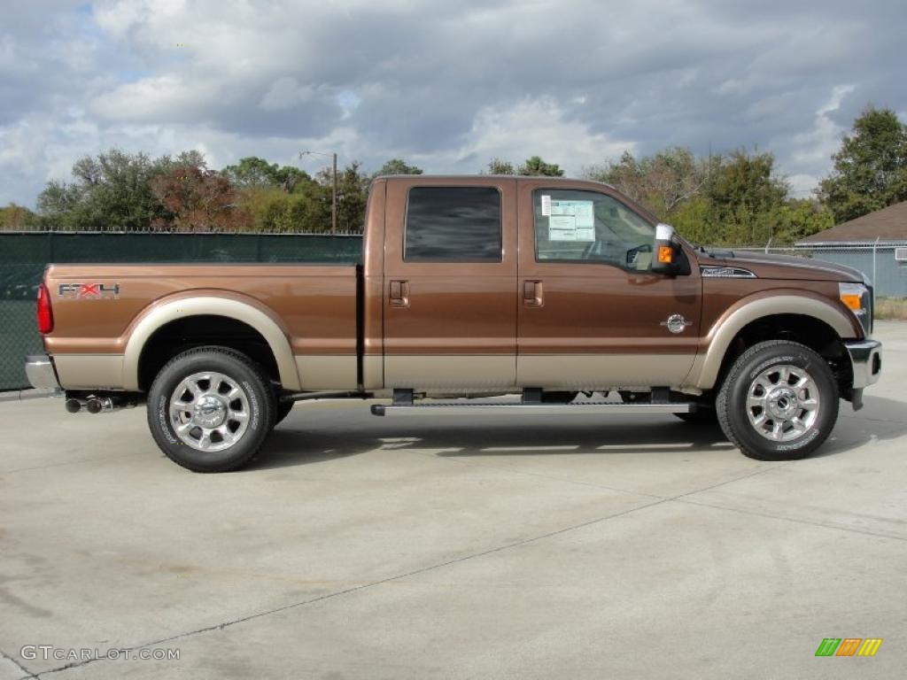 Golden Bronze Metallic 2011 Ford F250 Super Duty Lariat Crew Cab 4x4 Exterior Photo #41484295