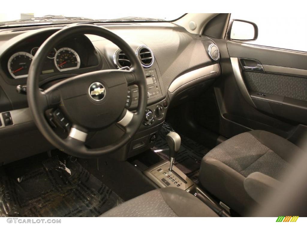 Charcoal Black Interior 2007 Chevrolet Aveo LT Sedan Photo #41485255