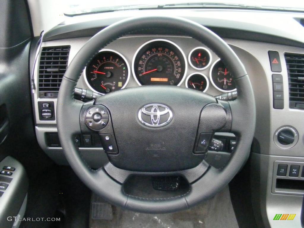 2010 Toyota Sequoia SR5 4WD Graphite Steering Wheel Photo #41487367