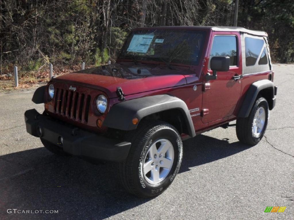 2011 Wrangler Sport S 4x4 - Deep Cherry Red Crystal Pearl / Black photo #1