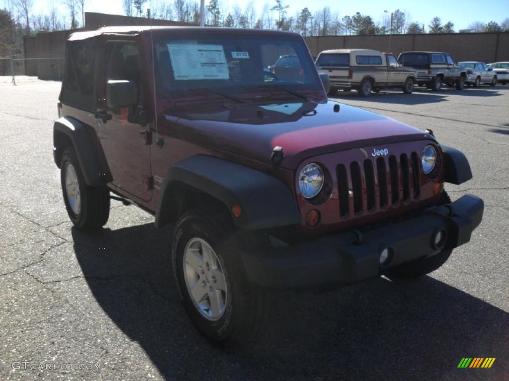 2011 Wrangler Sport S 4x4 - Deep Cherry Red Crystal Pearl / Black photo #5